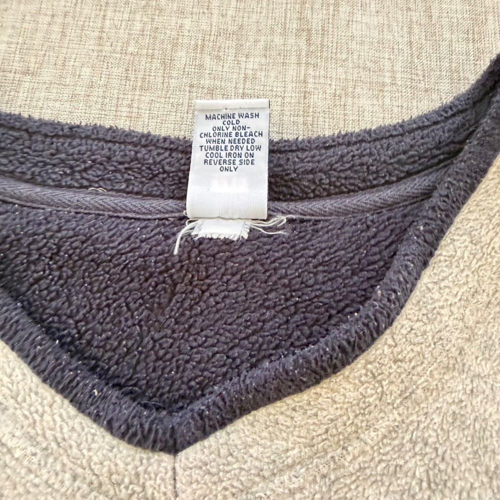 Vintage Gap Fleece Pullover Mens XL V Neck Stripe Long Sleeve Y2K 2000s 90s Prep - Picture 3 of 5